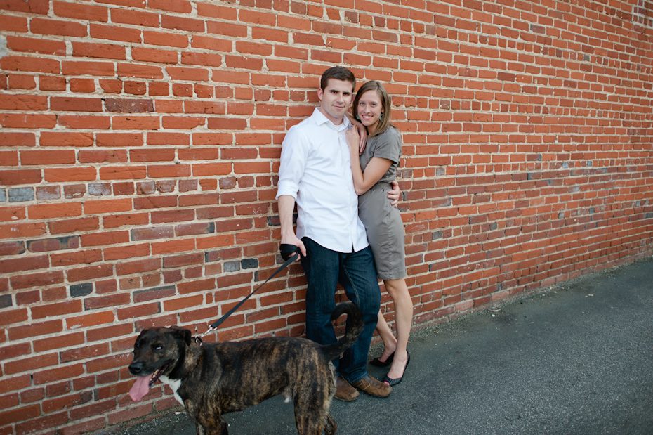 Bringing dog to engagement shoot