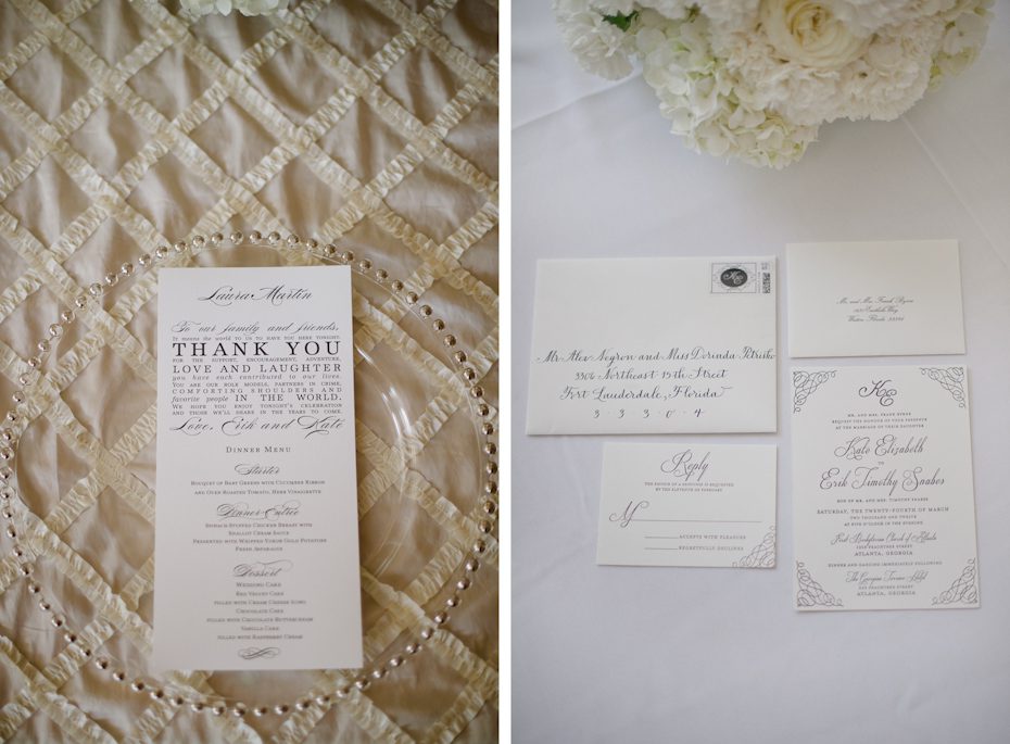 Menu Card with Message