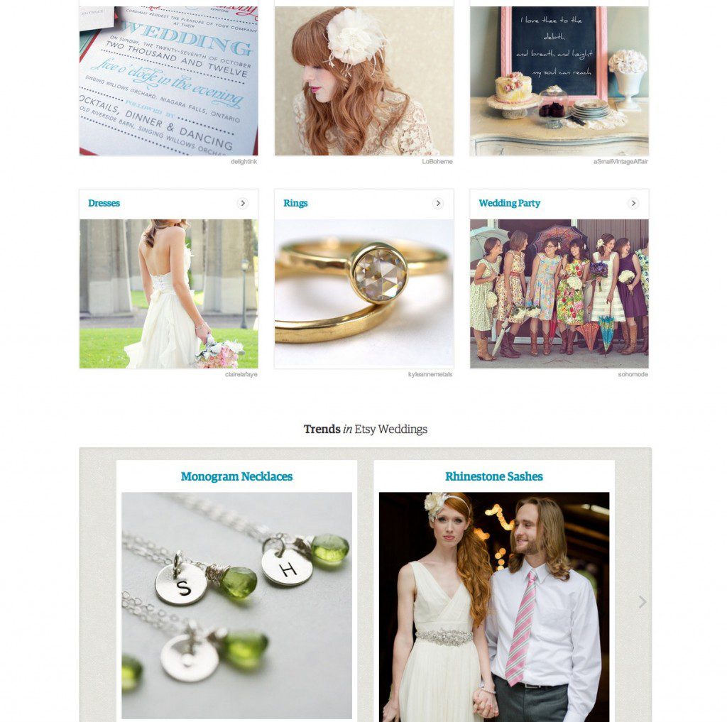 Etsy Wedding Trends
