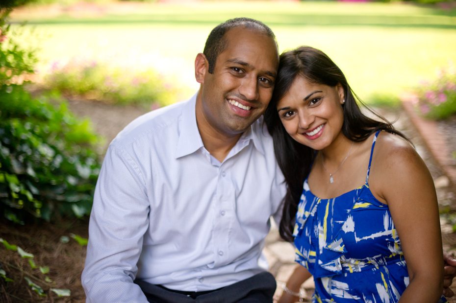 Garden engagement picture