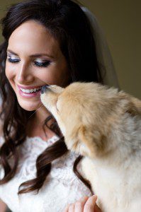 Bridal Portrait with dog