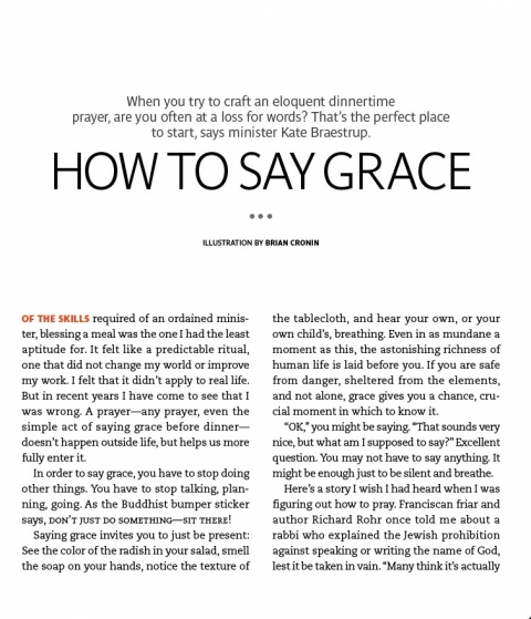 Real Simple how to say grace
