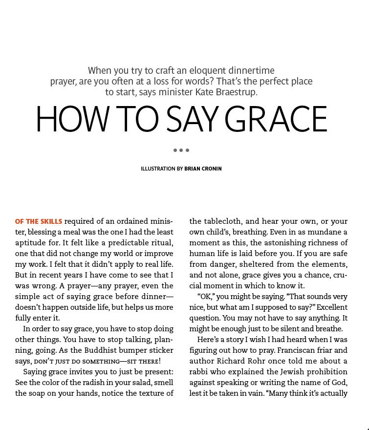 Real Simple how to say grace