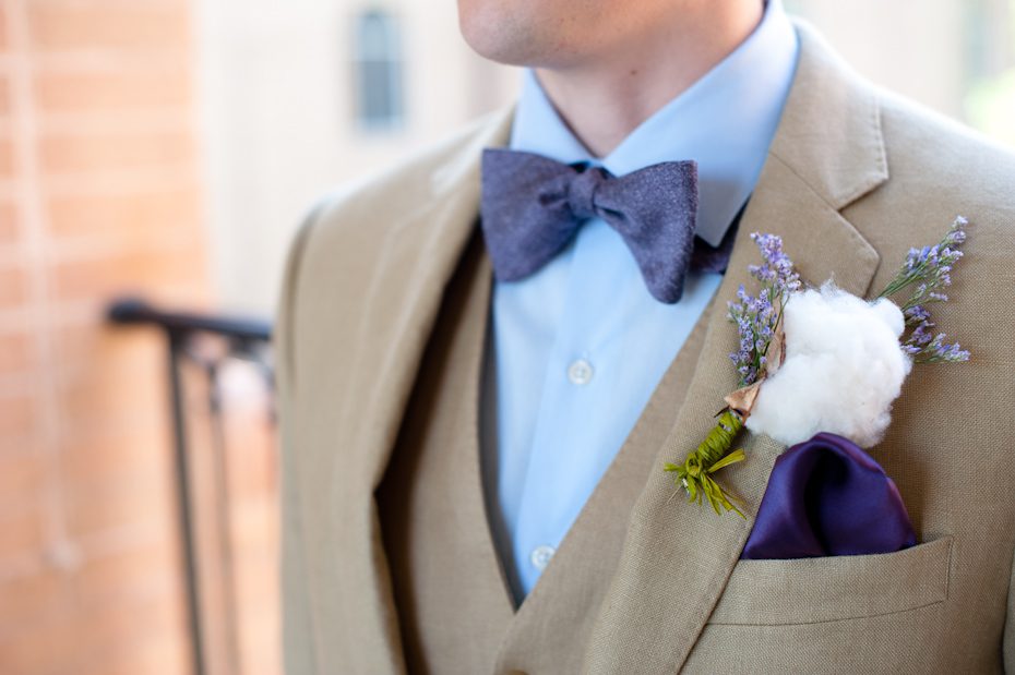 boutonniere with cotton