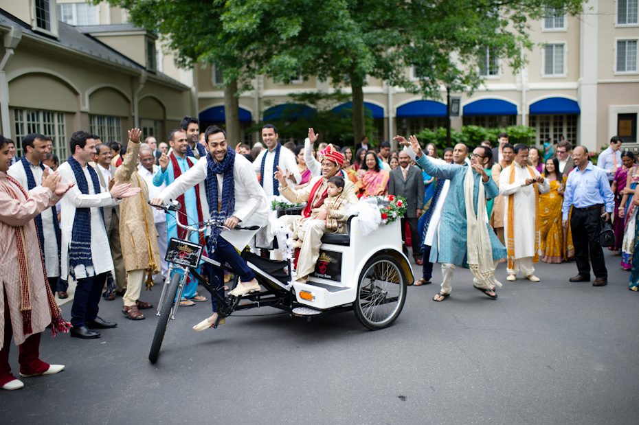Rickshaw as baraat transportation