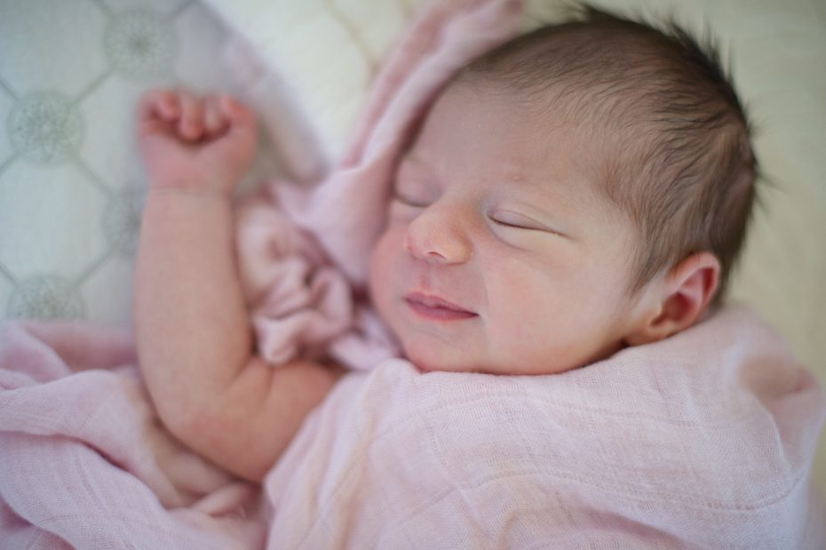 Newborn smiling