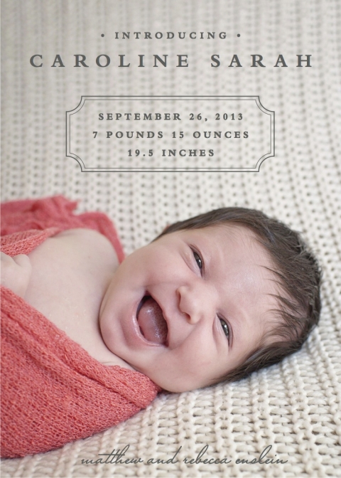 Birth Announcement from Minted