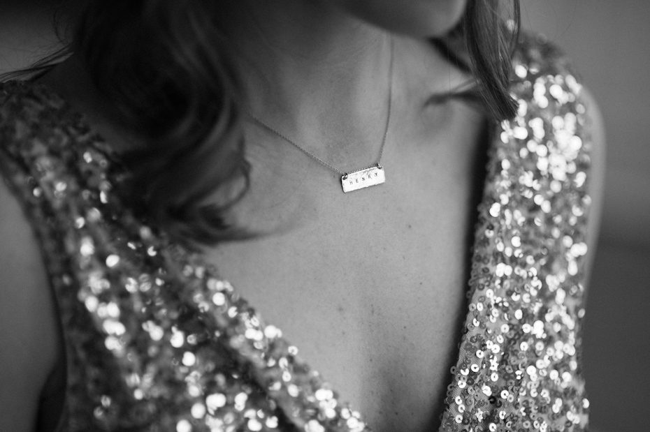 Baby's name on necklace