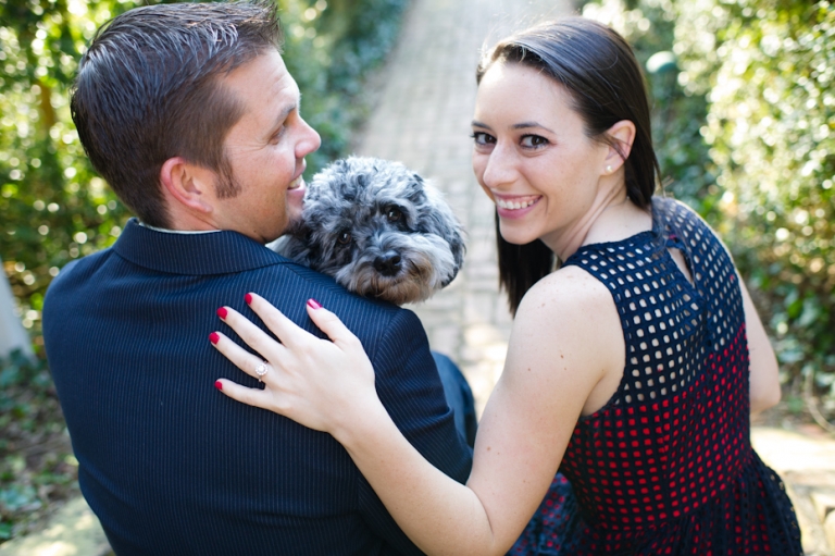 Dog in Engagement Photos