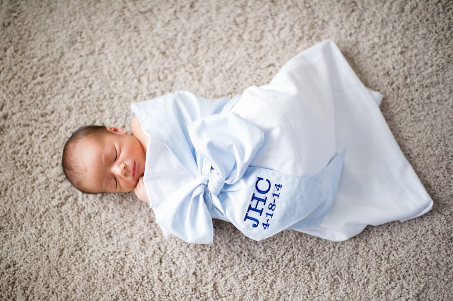 Newborn Swaddling Blanket with bow