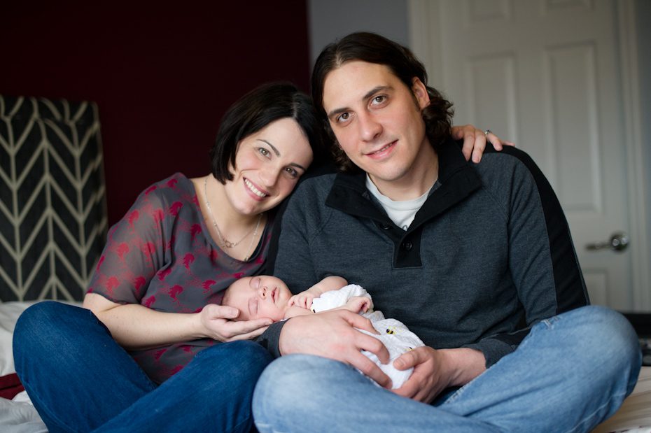 Newborn photos with family