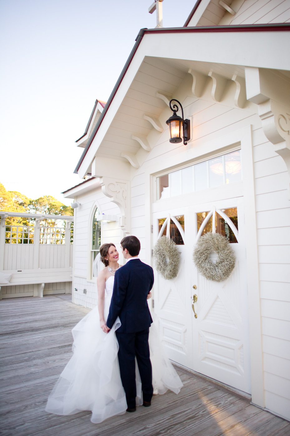 tybee island wedding chapel bride and groom