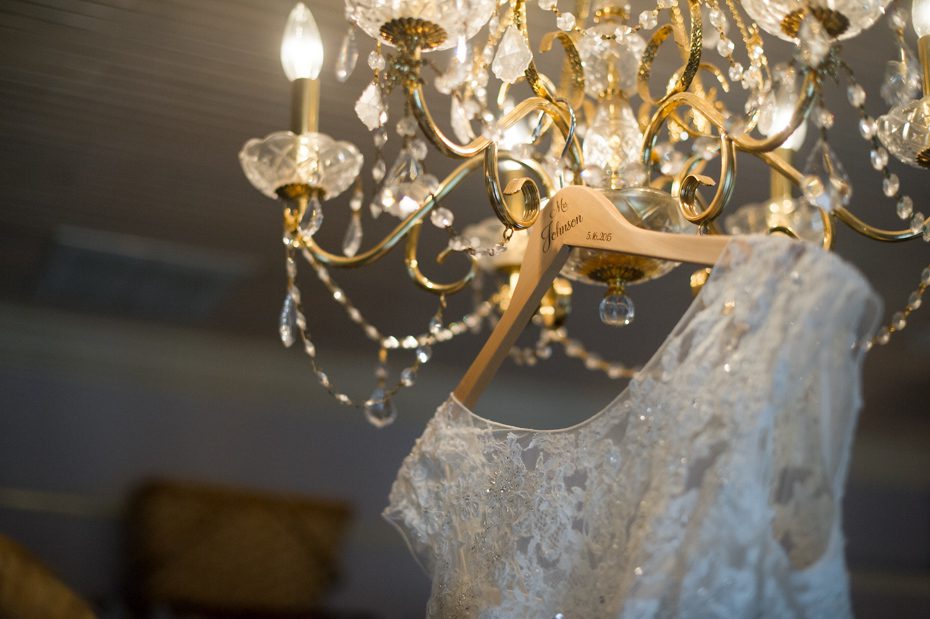 Wedding Dress on personalized hanger