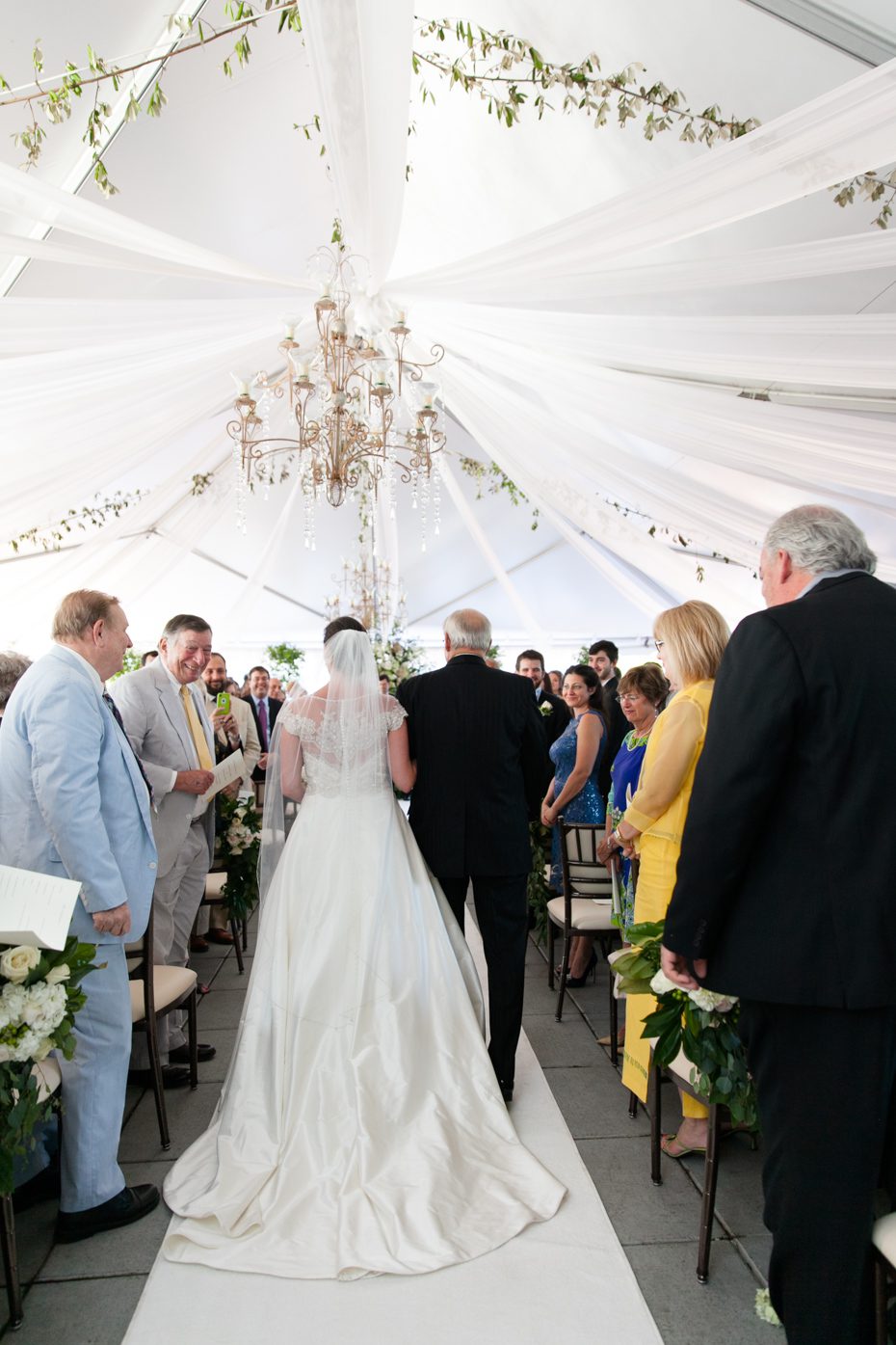 Tented wedding ceremony at Capital City Club Brookhaven