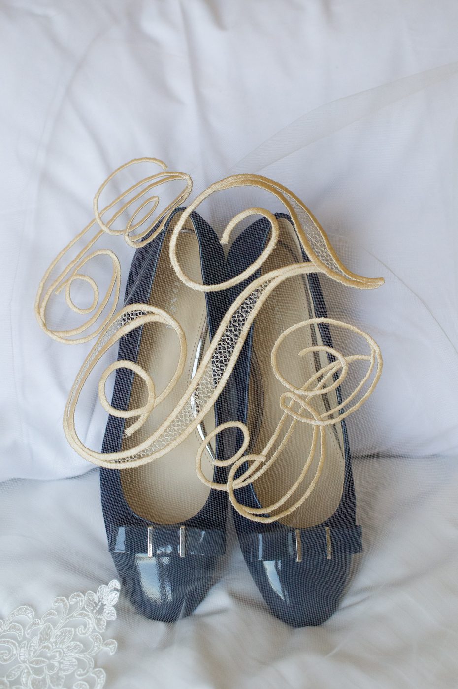 monogrammed wedding veil