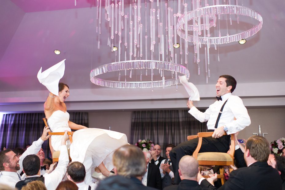 Wedding photos of hora dance