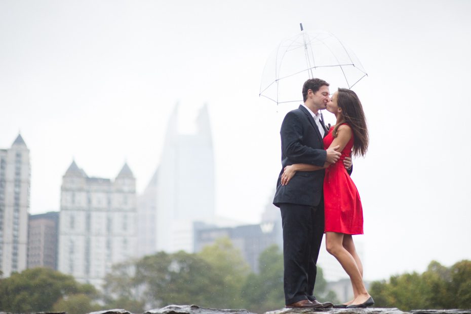 Atlanta Skyline in Engagement Photos