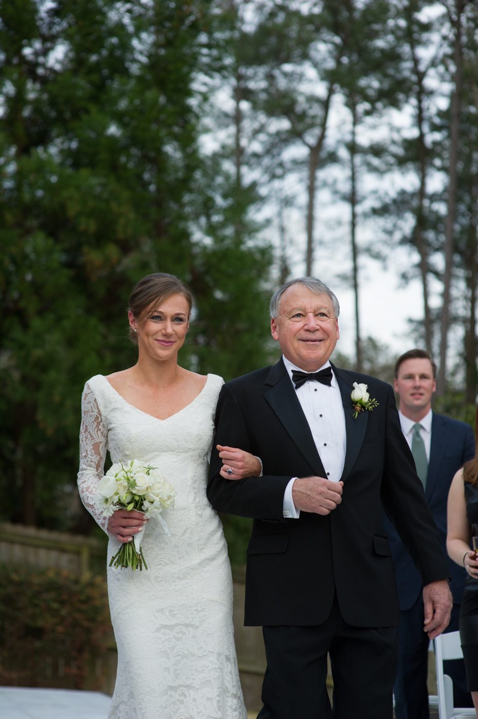 Bride and Dad walking down the aisle