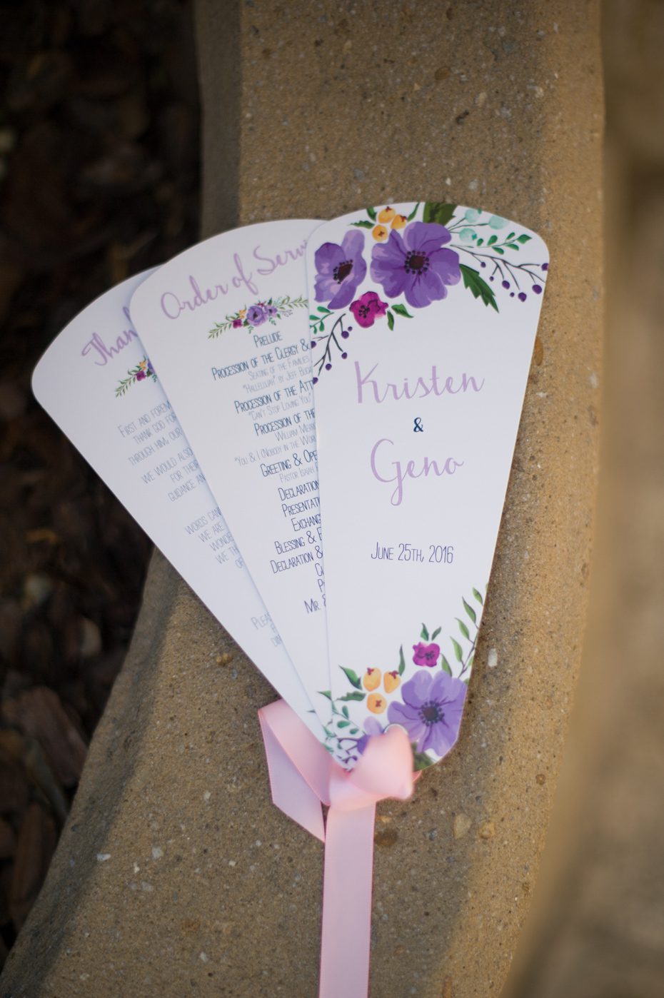Custom Wedding Fan Programs