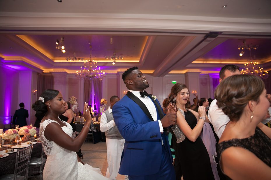 Kristen and Geno Atkins Dancing at their wedding