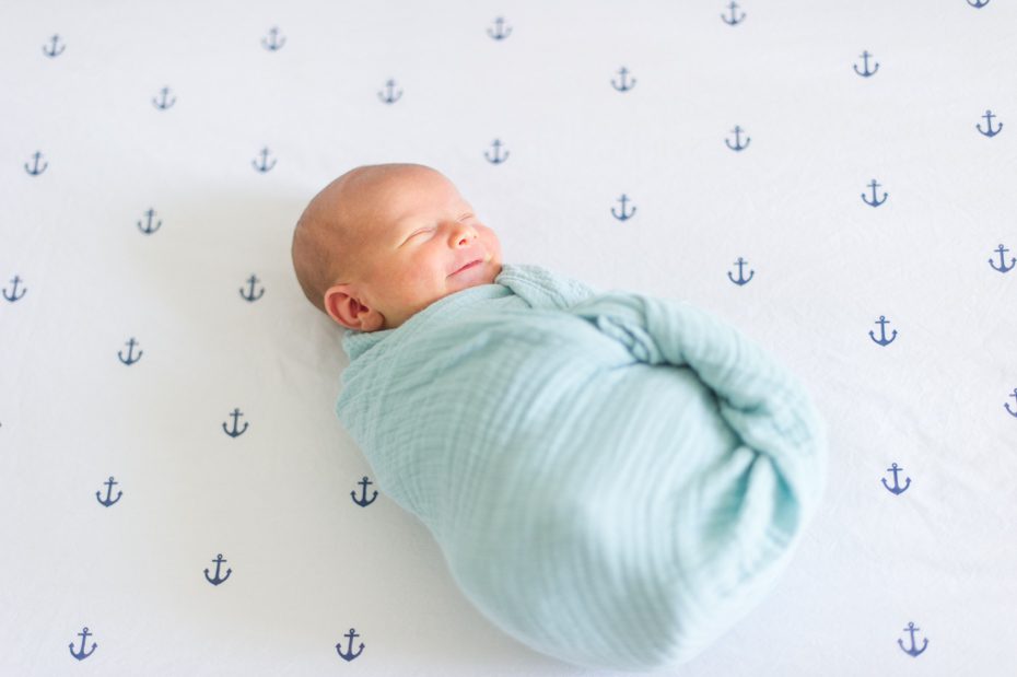 Smiling newborn photos