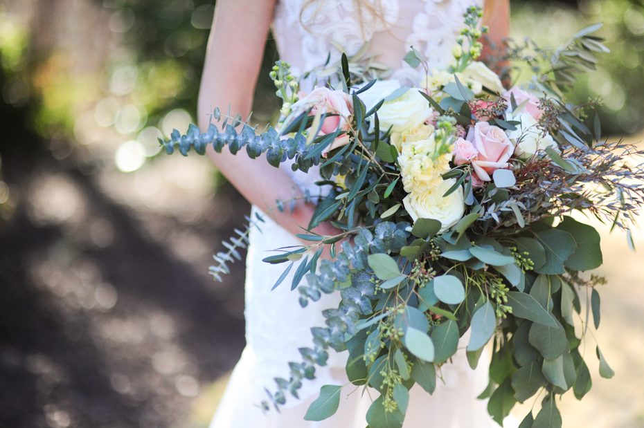 Backyard wedding flowers