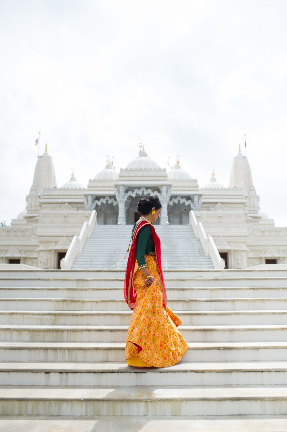 Bride at BAPS Mandir Atlanta