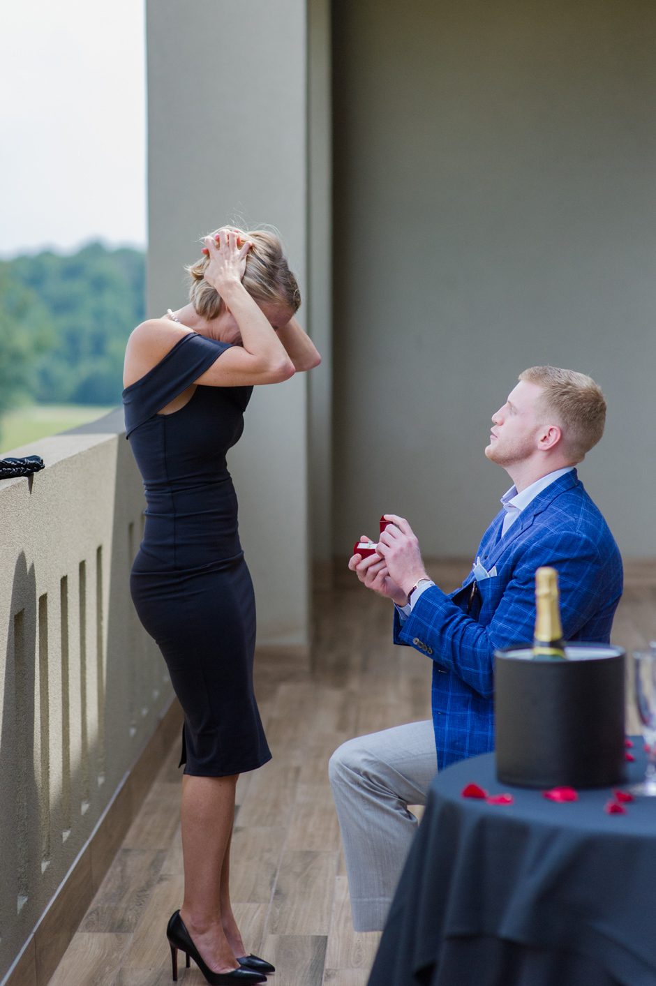 Getting engaged at Chateau Elan