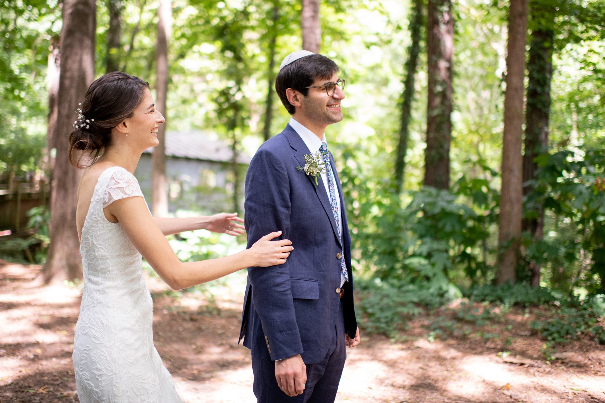 First look wedding photos